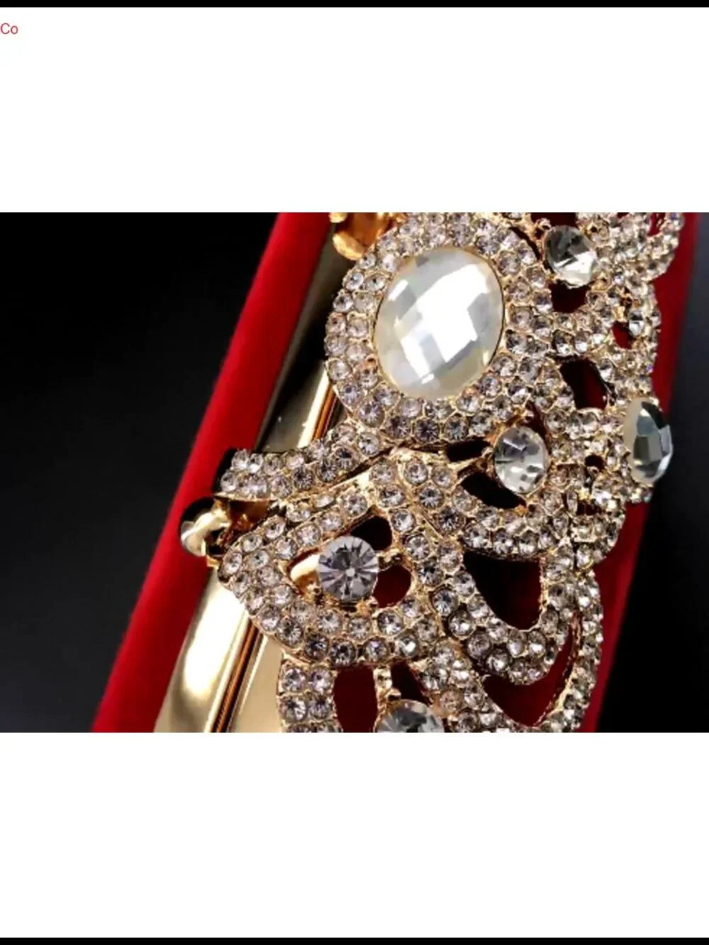 Rhinestone Crystal Clutch Evening Bag Crown Clasp Formal Party Purse